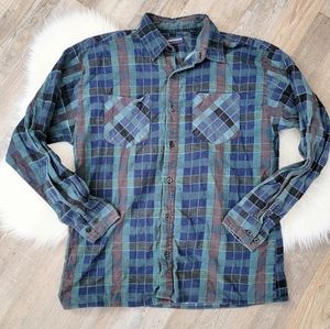 Vintage 90s McGregor Plaid Flannel Long Sleeve Shirt Size Large